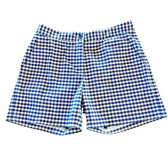 J. McLaughlin Pants - J McLaughlin Womens Shorts Size 2 Blue White Gingham